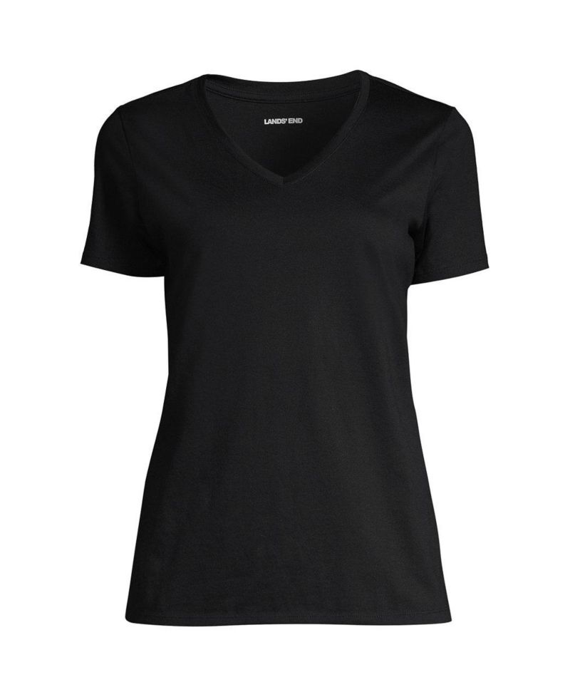 Plus Size Supima Cotton V-neck T-Shirt