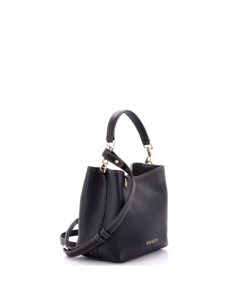 Small Emblem Bucket Bag Leather