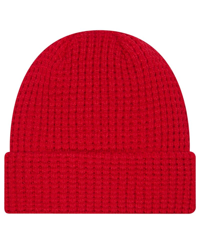 Men's Red Carolina Hurricanes Waffle Cuffed Knit Hat