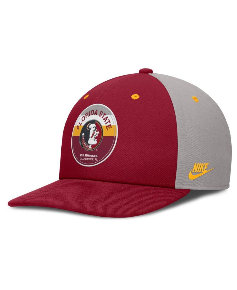 Men's Garnet/Gray Florida State Seminoles Prep Pro Performance Snapback Hat