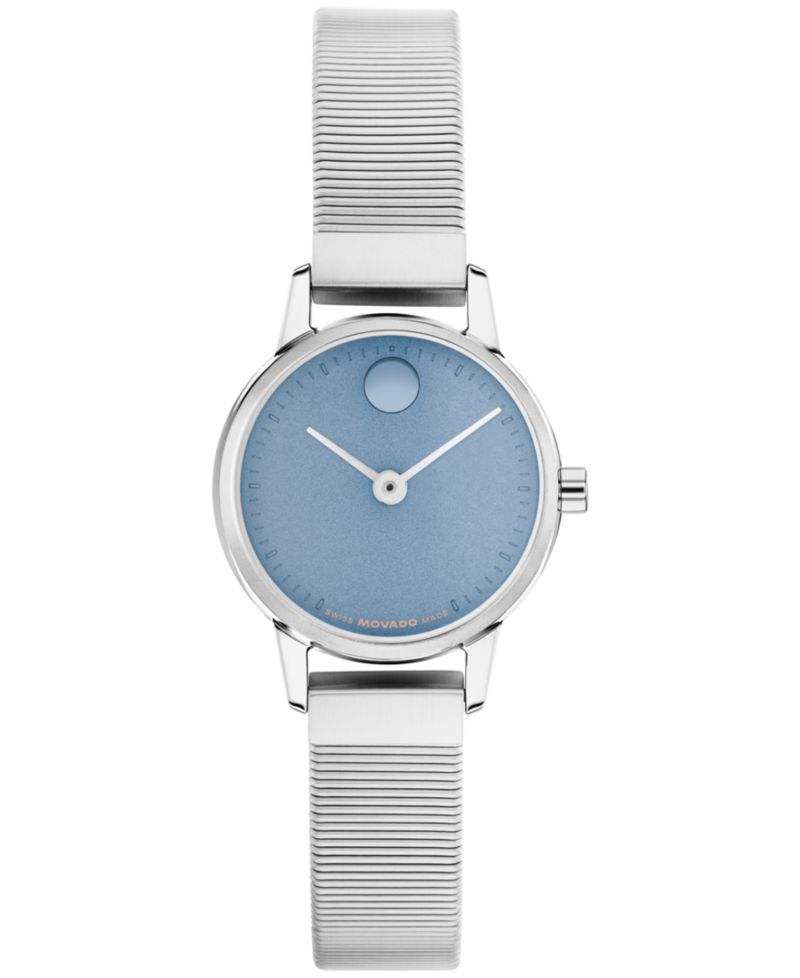 Women's Baby Face Swiss Quartz Silver Stainless Steel Watch 23mm