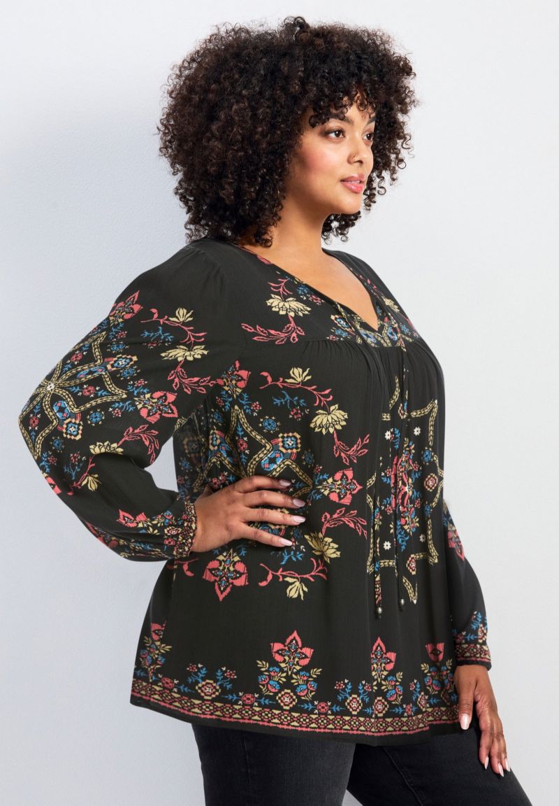Women's Plus Size Suli Bell Sleeve Top