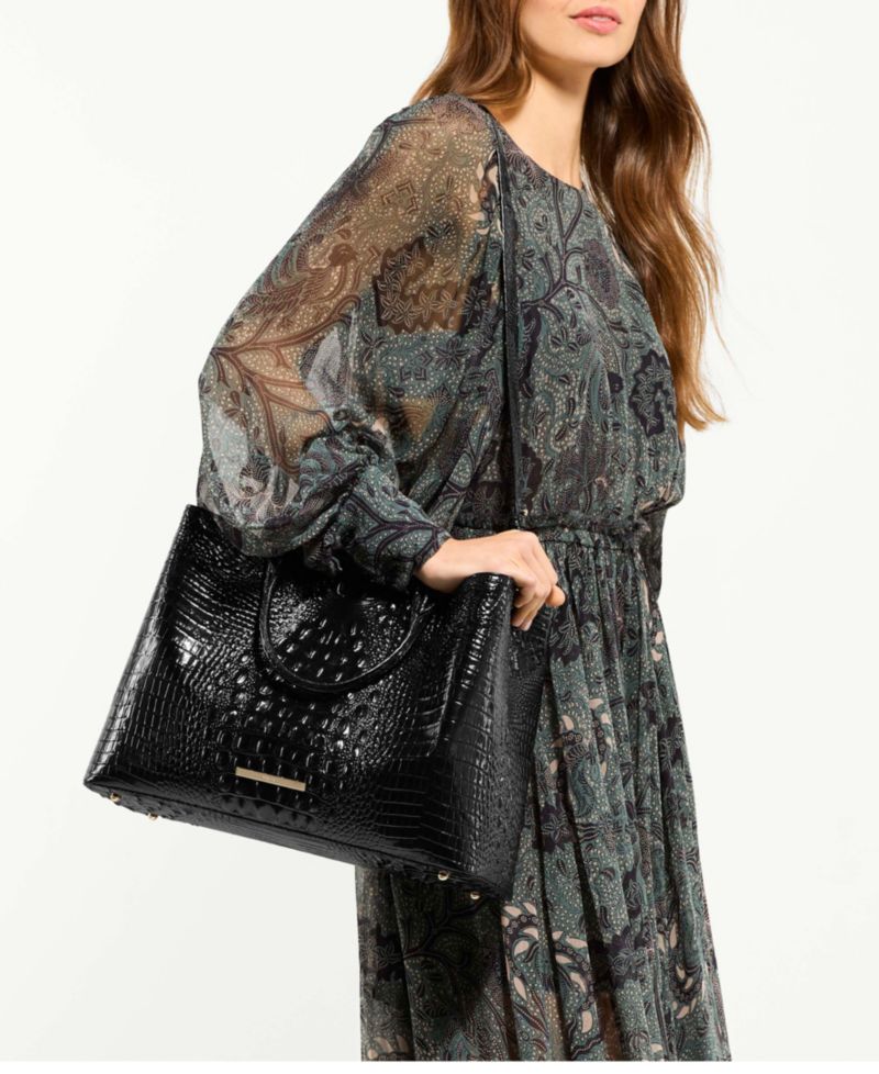 Denise Extra-Large Leather Carryall Satchel Bag