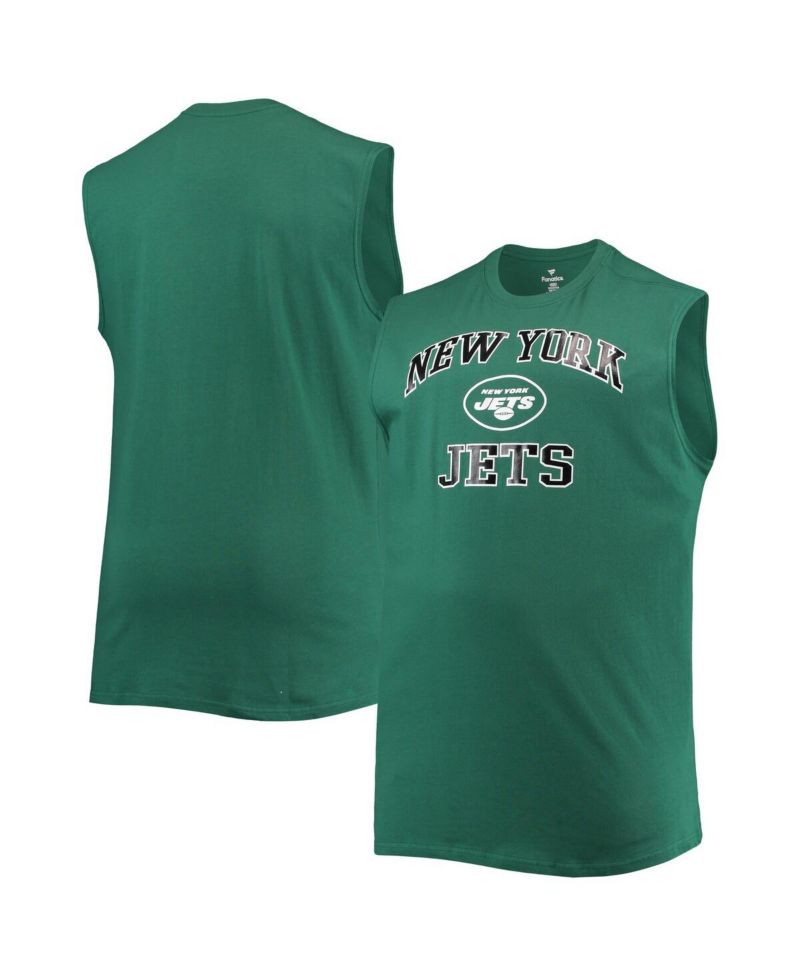 Men's Green New York Jets Big & Tall Muscle Tank Top