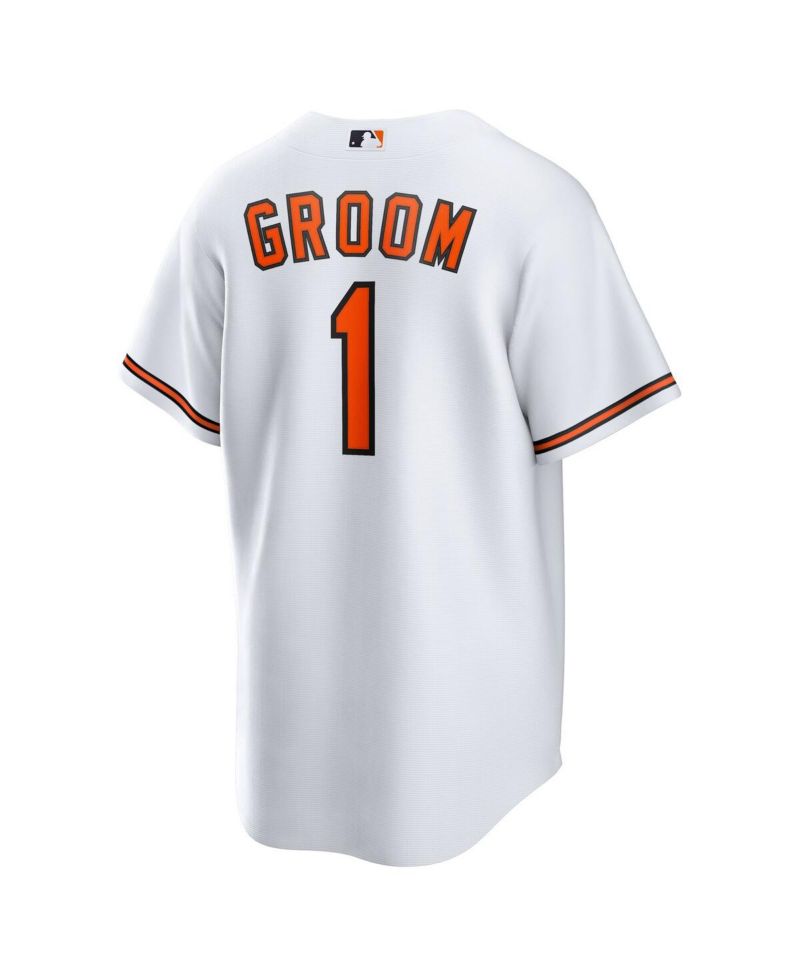 Men's White Baltimore Orioles 1 Groom Home Replica Jersey