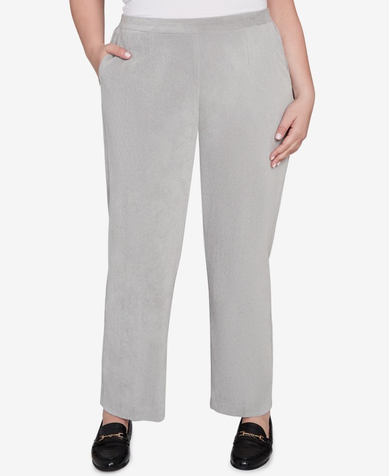 Plus Size Stockbridge Pull-On Corduroy Flat Front Short Length Pant