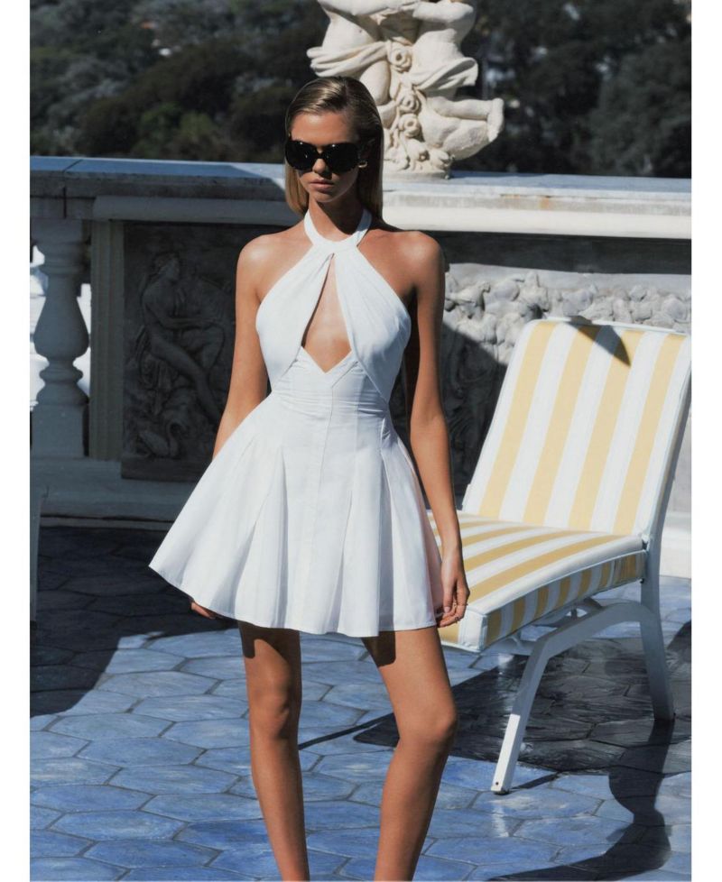 Women's Jordyn Halter Keyhole A-Line Mini Dress