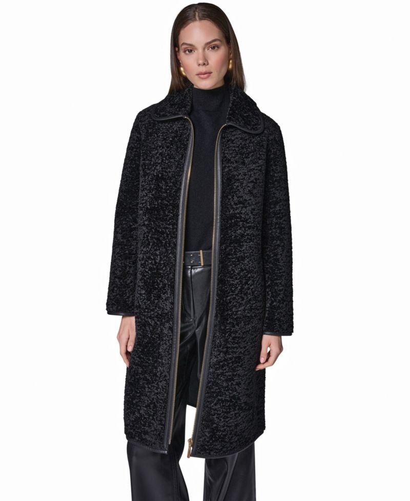 Women's Textured Faux Fur Coat
