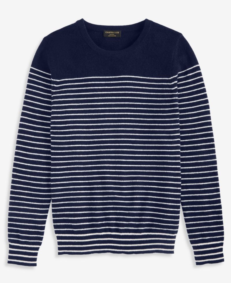 100% Cashmere Women's Petite Long-Sleeve Crewneck Sweater