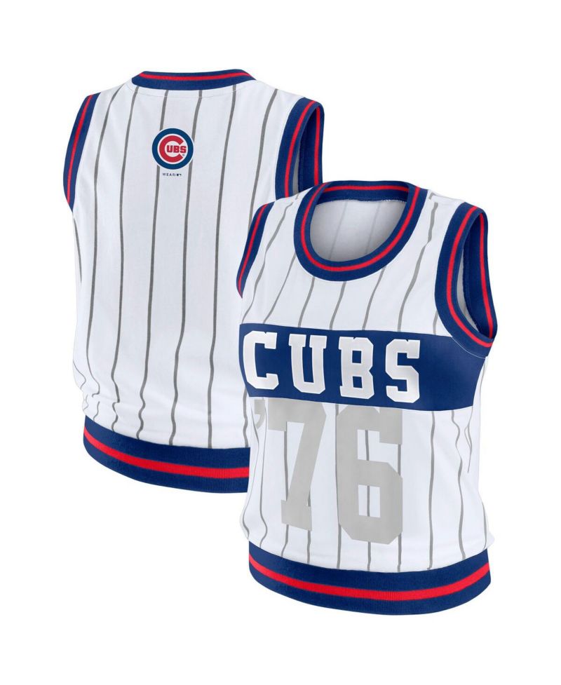 Women's White Chicago Cubs Sporty Tank Top
