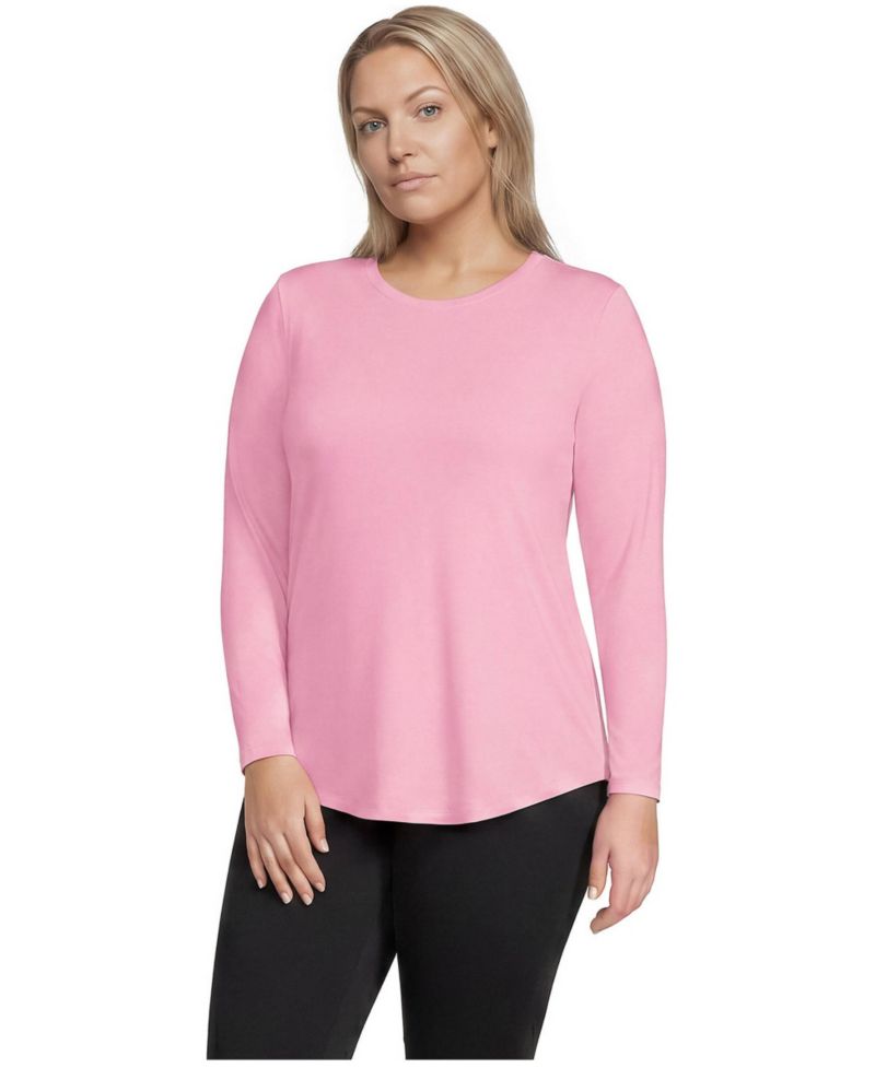 Plus Size Long Sleeve Cooling Performance Tunic Tee