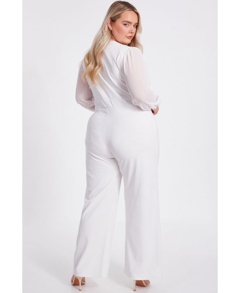 Women's Plus Size Wrap Buckle Jumpsuit