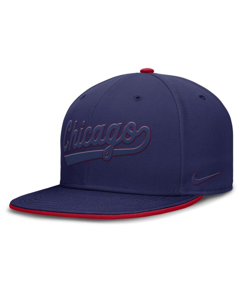Men's Blue Chicago Cubs Dri-FIT Round Bill True Fitted Hat