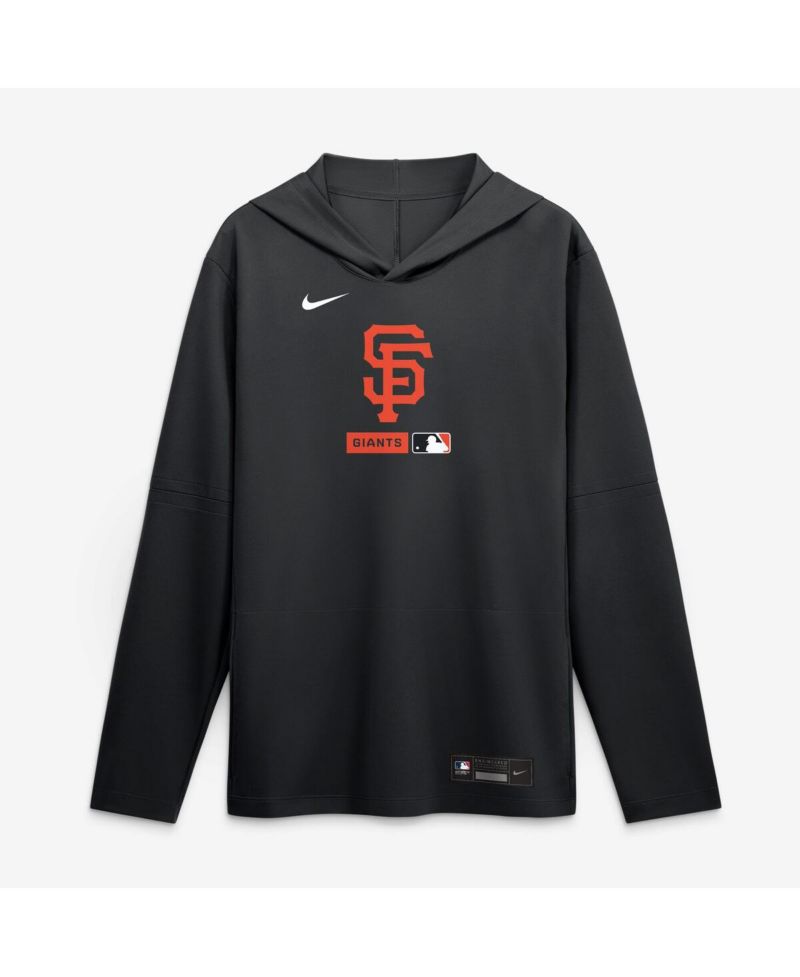 Men's Black San Francisco Giants Authentic Collection Dri-FIT Long Sleeve Hooded T-Shirt