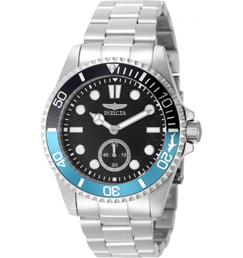 Men's 49437 Pro Diver Quartz VD78 Black Dial Watch