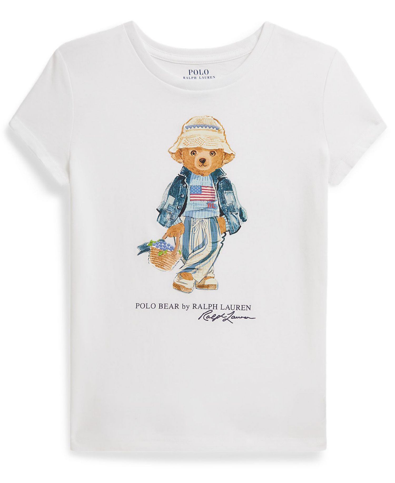 Футболка из джерси Polo Bear с круглым вырезом для девочек 7-16 лет