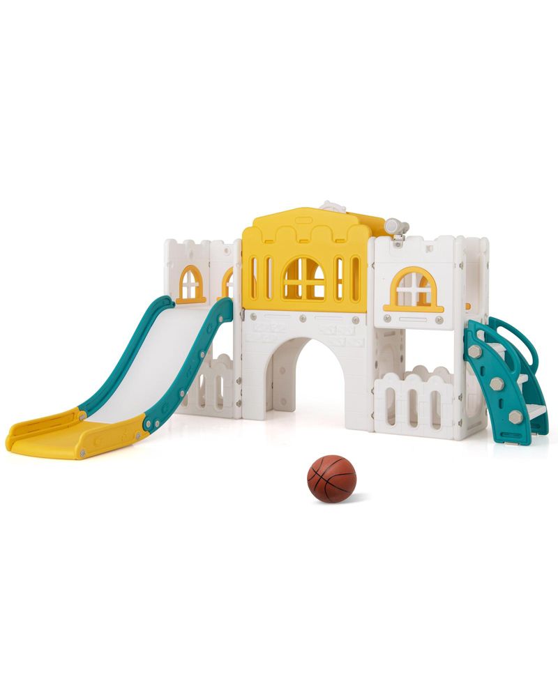 Toddler Multi-Functional Playground Slide Set with Tunnel