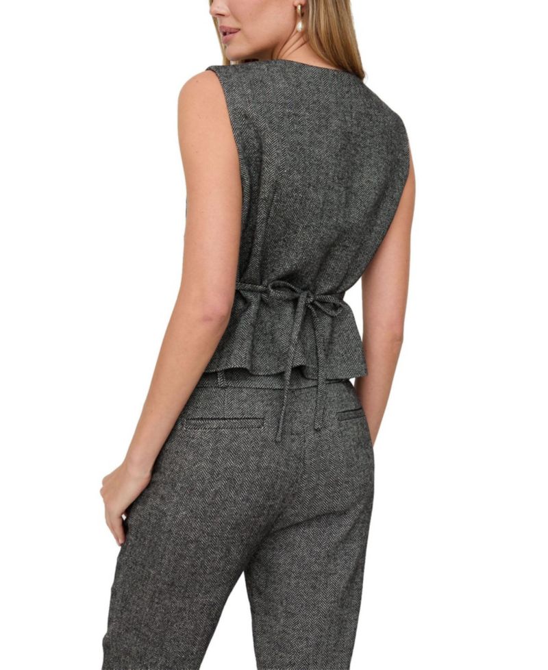 Women's Pandora Tapered Herringbone Print Trouser