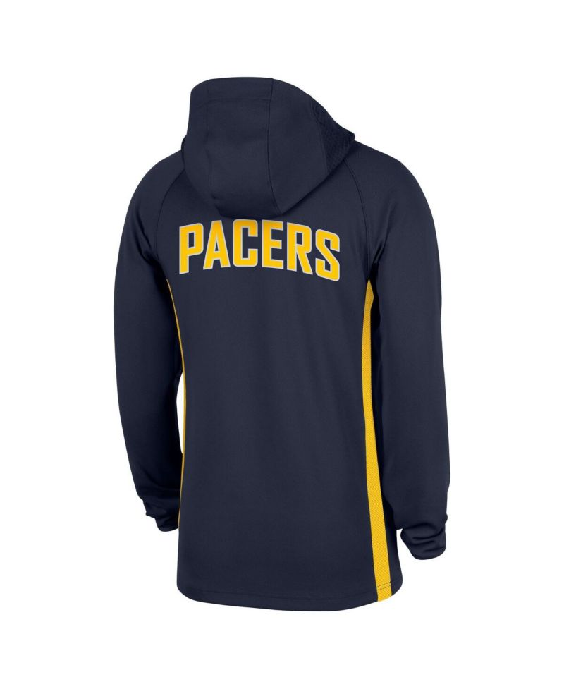 Men's Navy Indiana Pacers Authentic On Court Zone Quarter-Zip Dri-FIT Hoodie Jacket