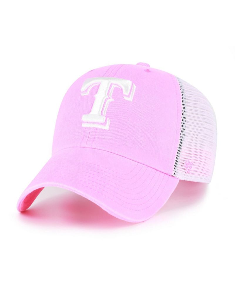 Women's Pink Texas Rangers Summer Fun Trucker Clean Up Adjustable Hat