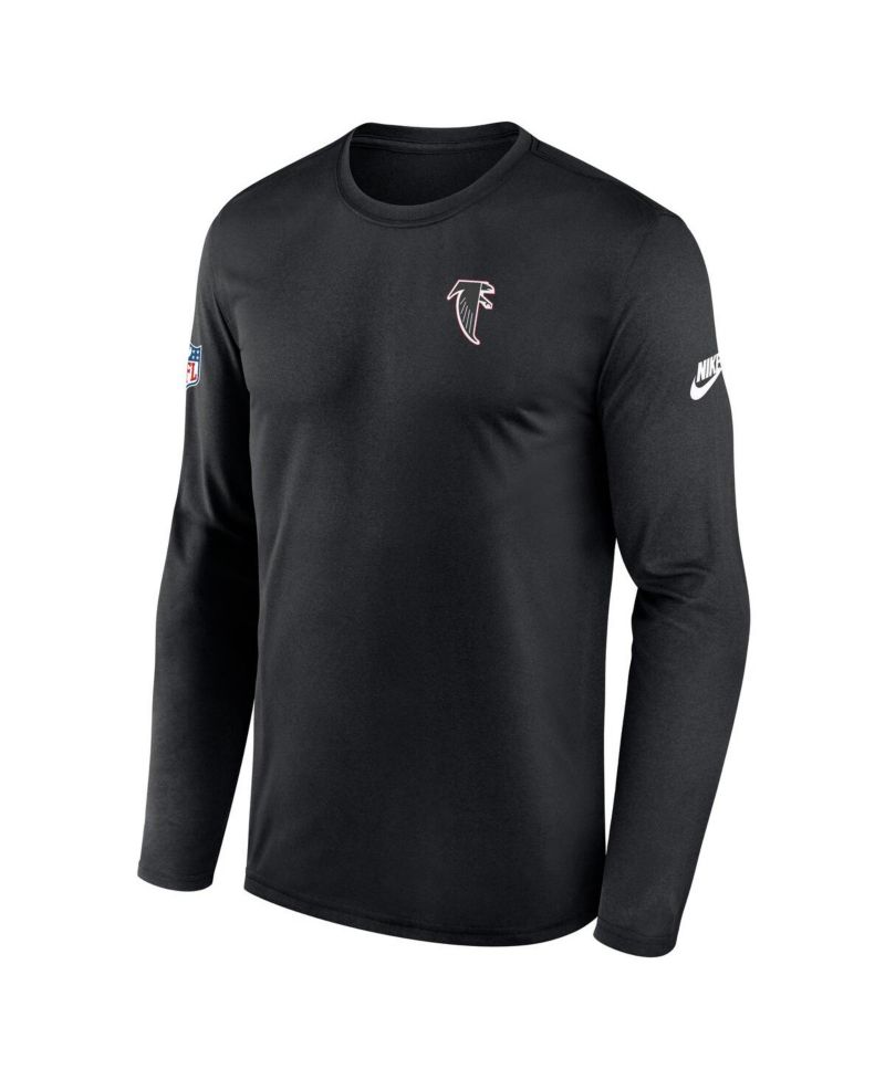 Men's Black Atlanta Falcons Legend Small Logo Performance Long Sleeve T-Shirt