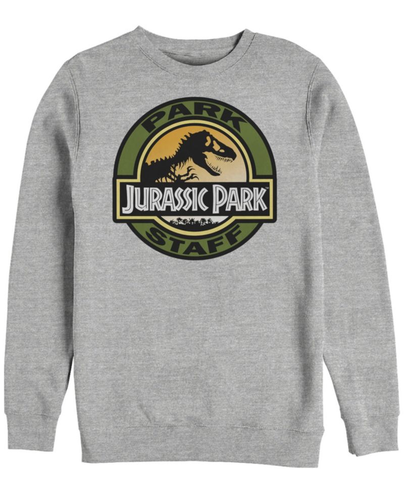 Jurassic Park Men's Staff Retro Logo Crewneck Fleece