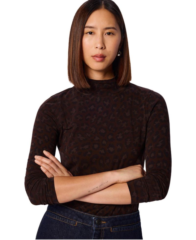 Women's Animal Roll Neck Top