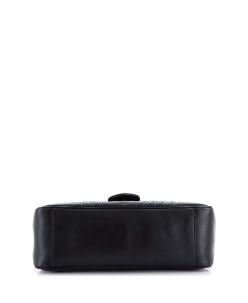Medium GG Marmont Top Handle Flap Bag Matelasse Leather
