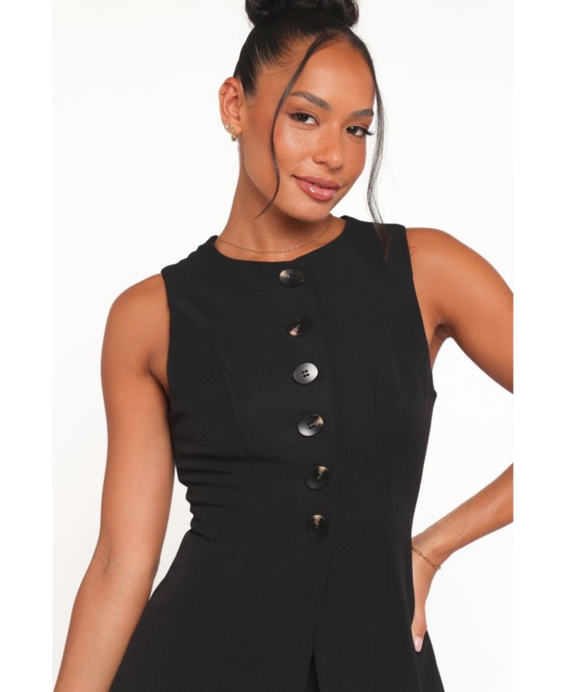 Women's Amanda Sleeveless Button-Down Vest Top