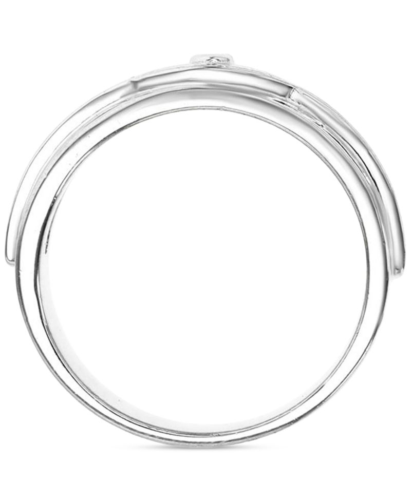 Cubic Zirconia & Lab Grown Blue Spinel Accent Evil Eye Band