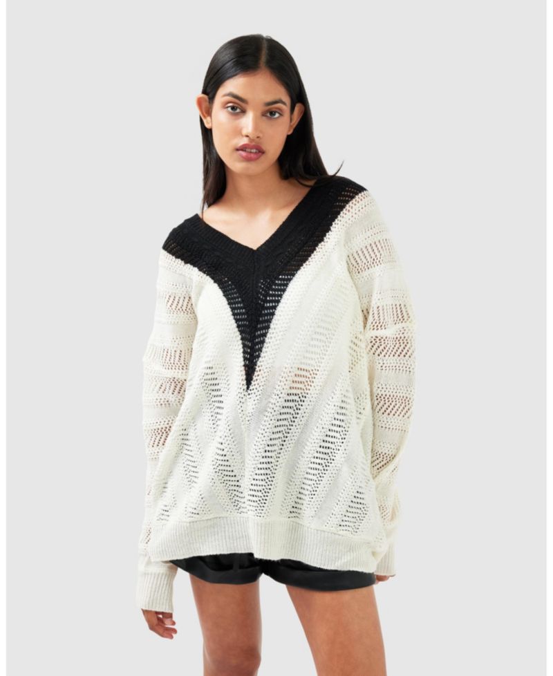 Women's This Moment Oversized V-Neck Knit