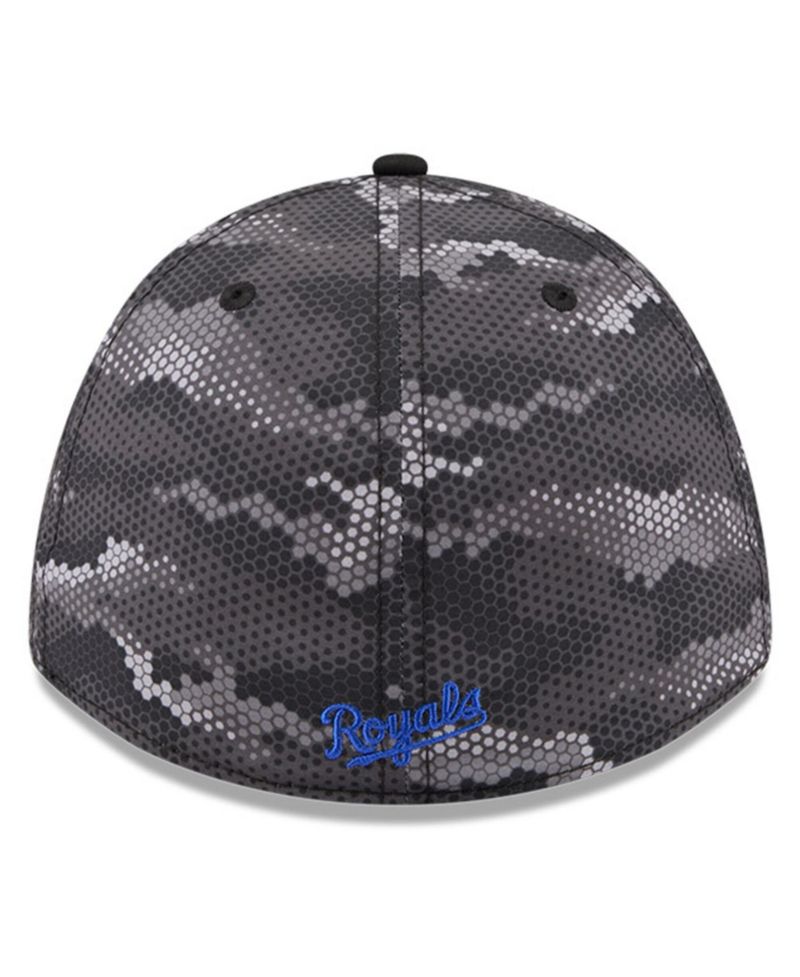 Men's Black Kansas City Royals Camo 39THIRTY A-Frame Flex Hat
