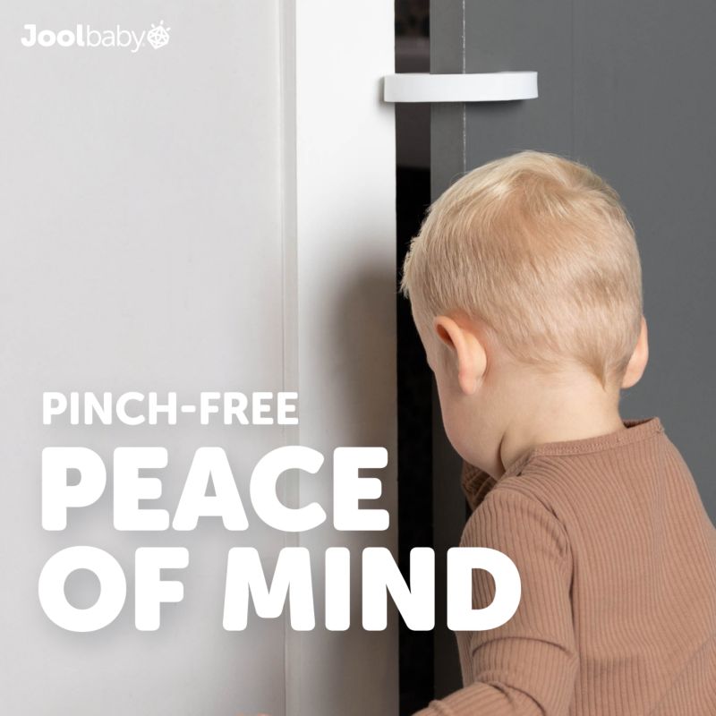 Toddler Jool Door Pinch Guards (6 Pack) – Slam Preventer – Babyproof Doors to Avoid Pinched Fingers & Door Slamming, Keep Pets from Getting Locked In