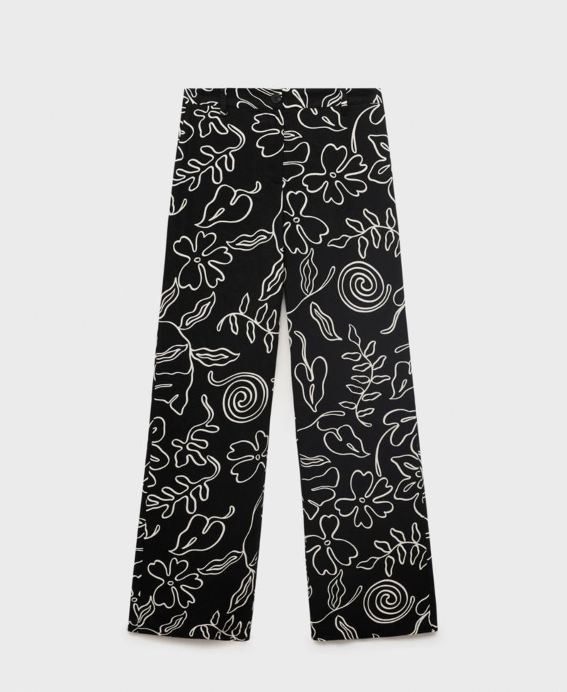 Women's Floral Print Straight Pants