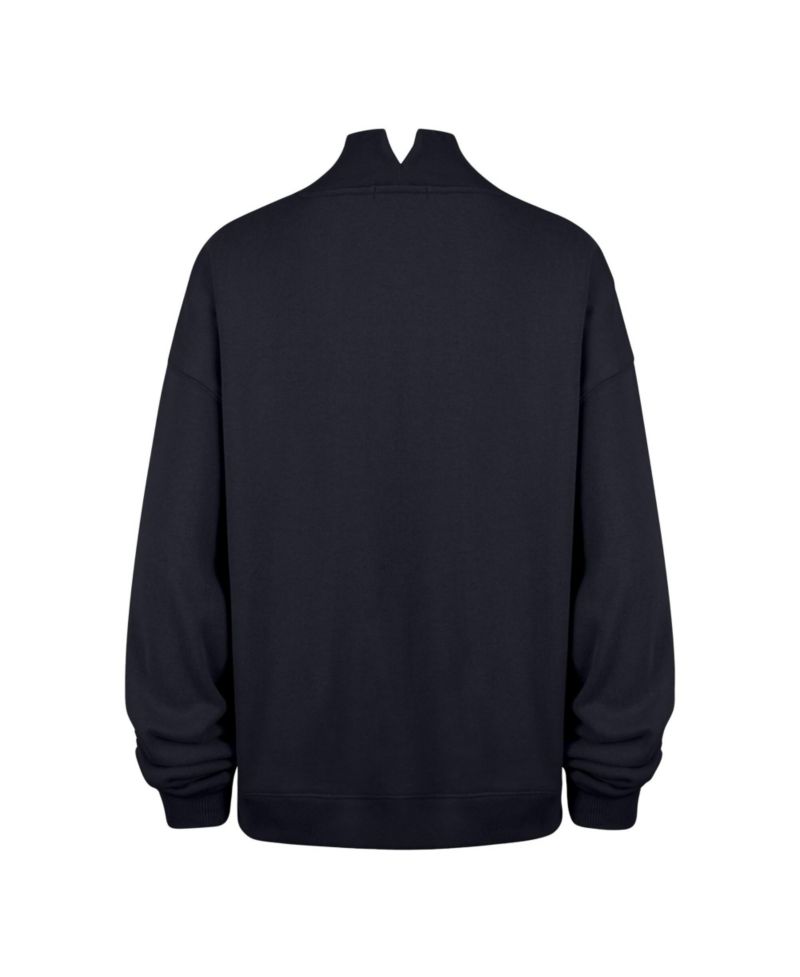 Women's Seattle Seahawks Vantage Mock-Neck Oversized Cropped Sweatshirt