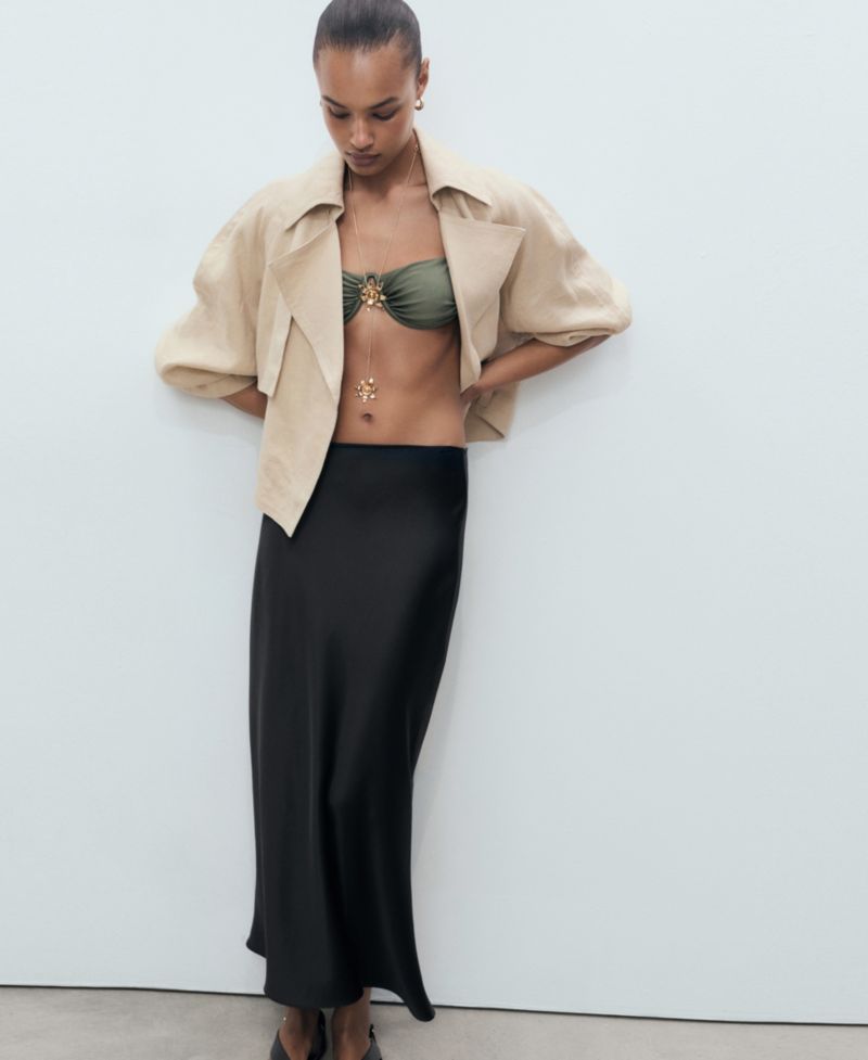 Women's Satin Long Skirt