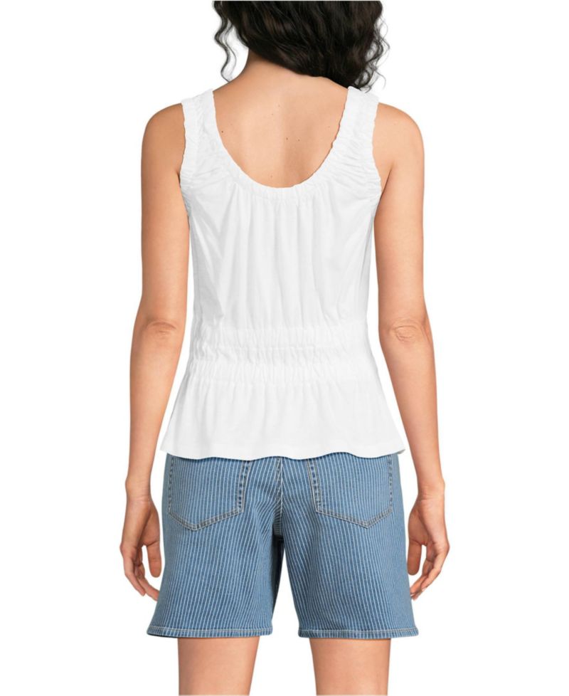Women's Tall Slub Rouched Tank Top