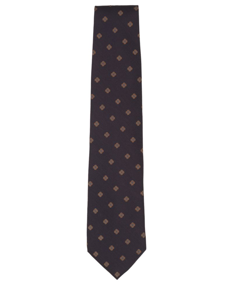 Men's Spaced Foulard Floral Pattern Classic Tie