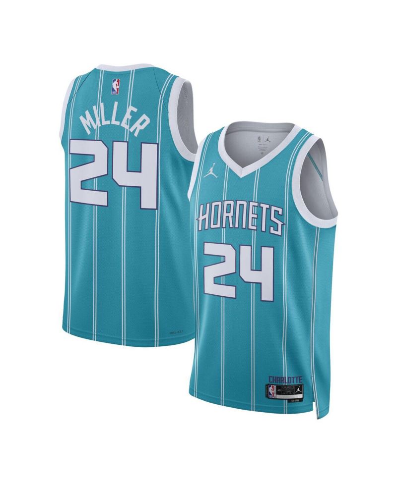 Men's and Women's Brandon Miller Teal Charlotte Hornets 2023 NBA Draft Swingman Jersey - Icon Edition
