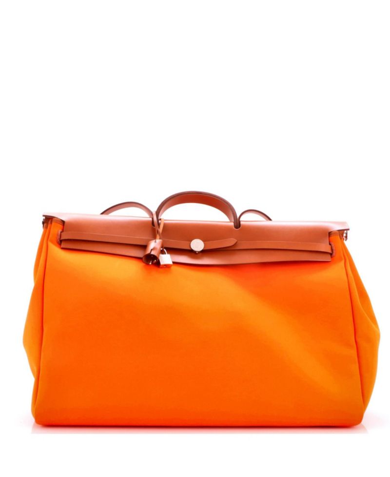 Pre-Owned HERMES Pre-Owned Hermes Herbag Cabine Toile and Leather