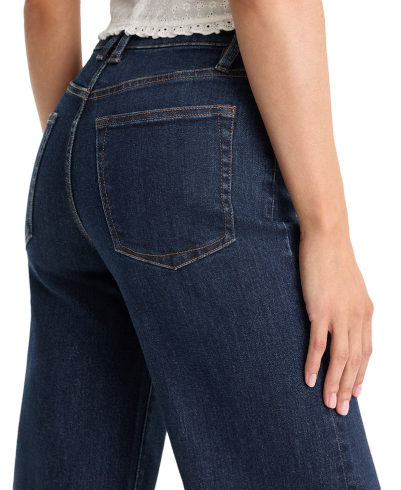 Women's Good Waist Palazzo Ankle High-Waisted Wide-Leg Jeans
