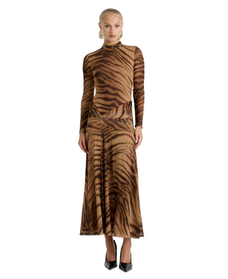 Women's Lea Long-Sleeve Ruched Midi Dress