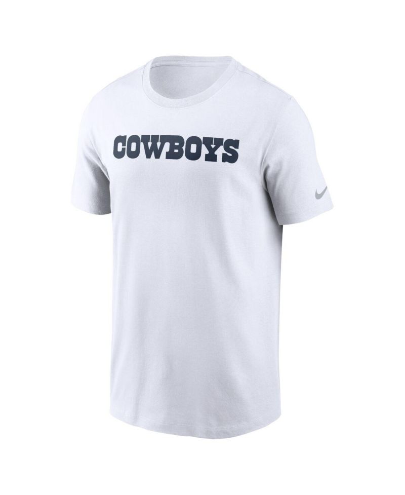 Men's White Dallas Cowboys Primetime Wordmark Essential T-Shirt