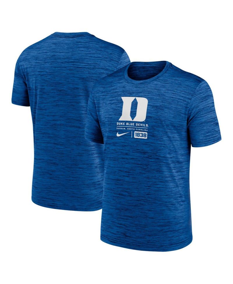 Men's Royal Duke Blue Devils Campus Center Block Velocity Performance T-Shirt