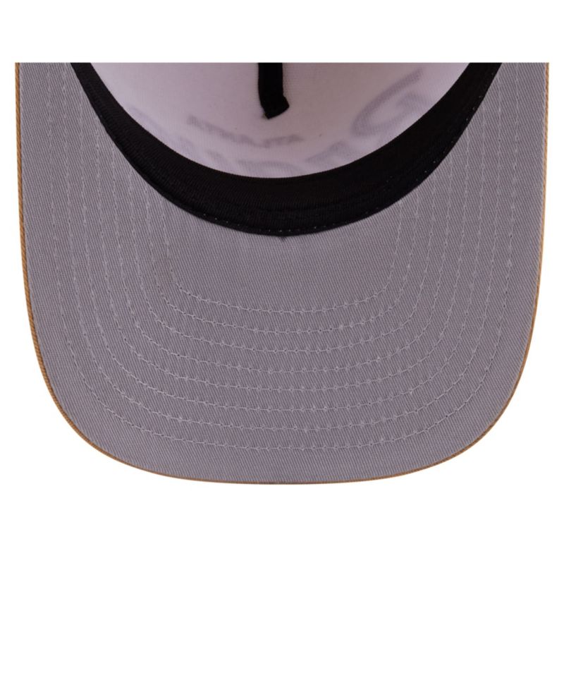 Men's Cream Atlanta Braves Herringbone 9FIFTY A-Frame Snapback Hat