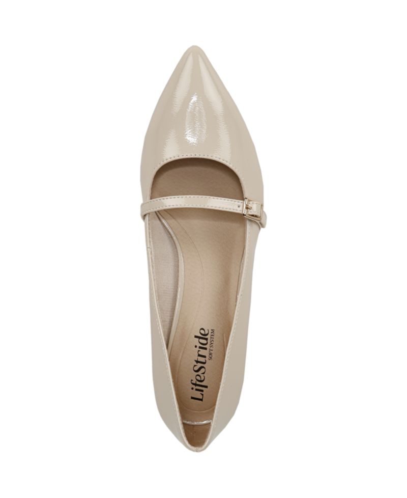 Women's Madelyn Mary Jane Pointed Toe Kitten Heel Pumps