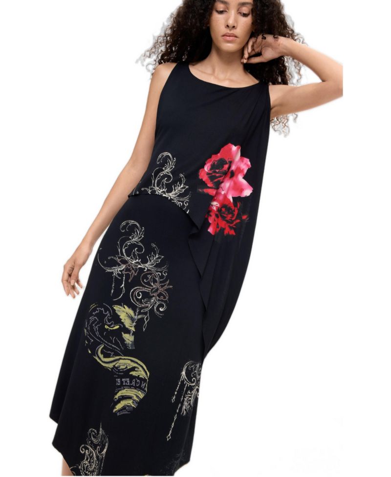 Women's Asymmetric Midi Dress