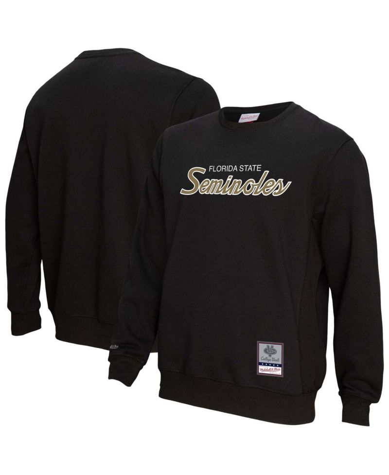 Men's Black Florida State Seminoles Elite Script Pullover Sweatshirt