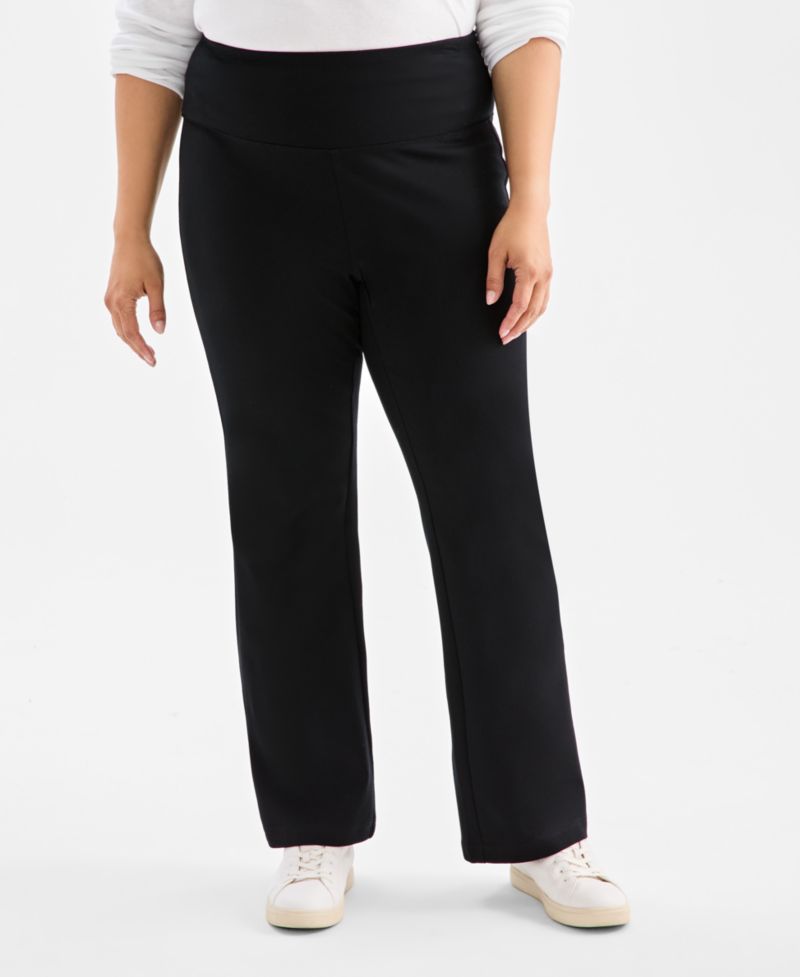 Plus Size High-Rise Bootcut Ponte Pants