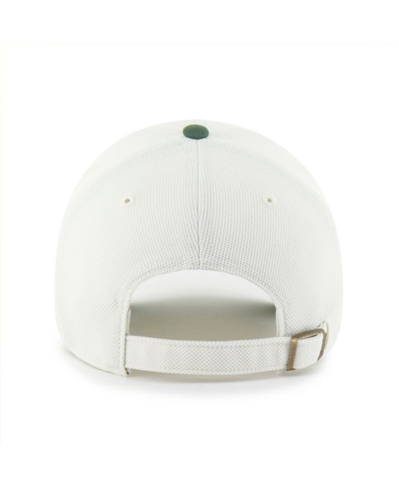 Men's and Women's '47 White/Green Miami Hurricanes Pique Patch Clean Up Adjustable Hat